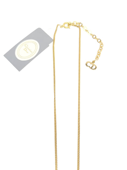 Dior GP×ラインストーン ゴールド ネックレス