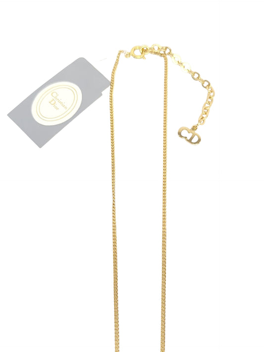 Dior GP × Rhinestone Gold-tone Necklace