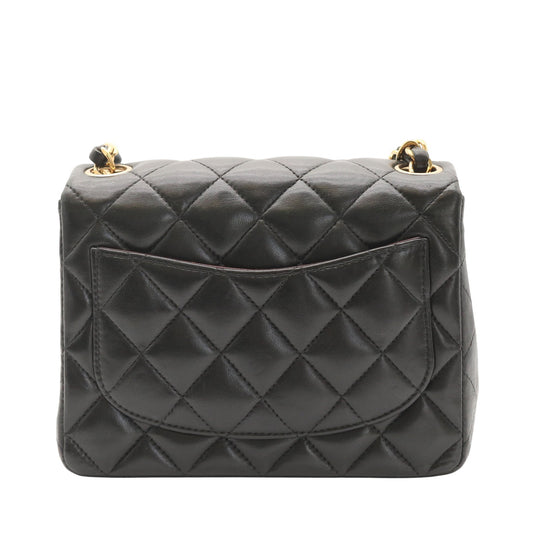 Matelasse Chain Shoulder Bag Black