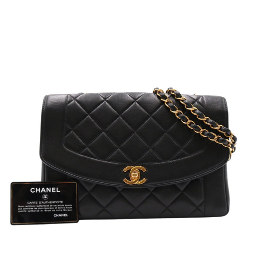 Matelasse Single Flap Chain Shoulder Bag Black