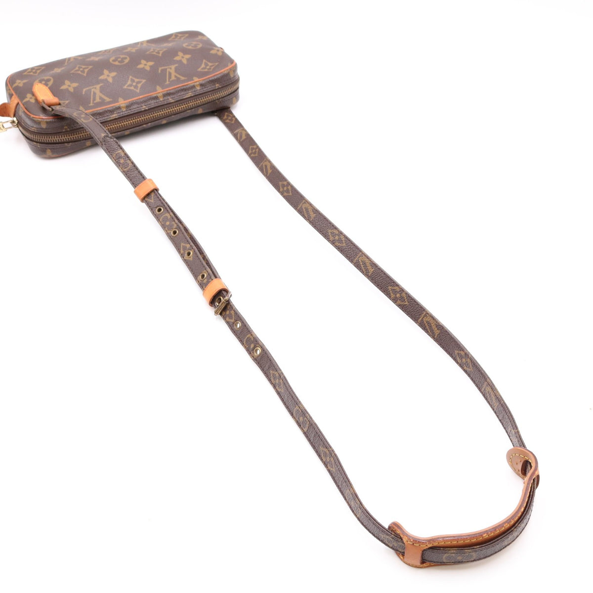 Monogram Pochette Marly Shoulder Bag Brown