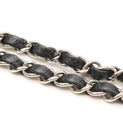 Matelasse Double Flap Chain Shoulder Bag Black