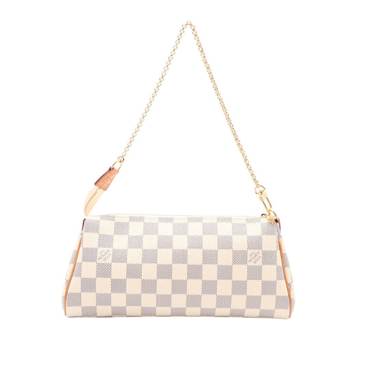 Damier Azur Eva N55214 Clutch Cream