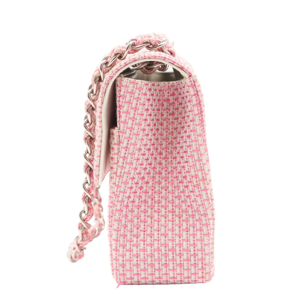 Matelasse Single Flap Double Chain Bag Shoulder Bag Pink