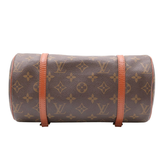 Monogram Papillon 26 M51386 Satchel/Top Handle Bag Brown