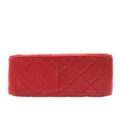 Matelasse Deka Chain Shoulder Shoulder Bag Red