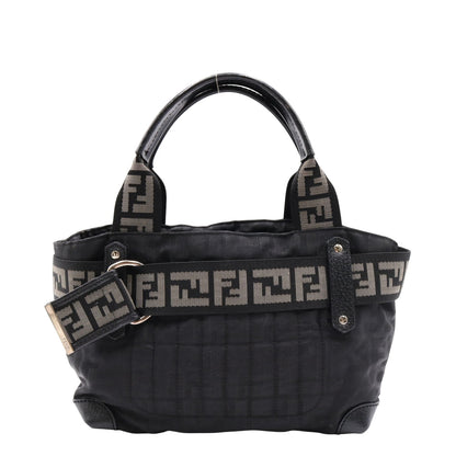 Zucca Handbag Satchel/Top Handle Bag Black