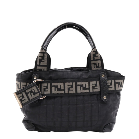Zucca Handbag Satchel/Top Handle Bag Black