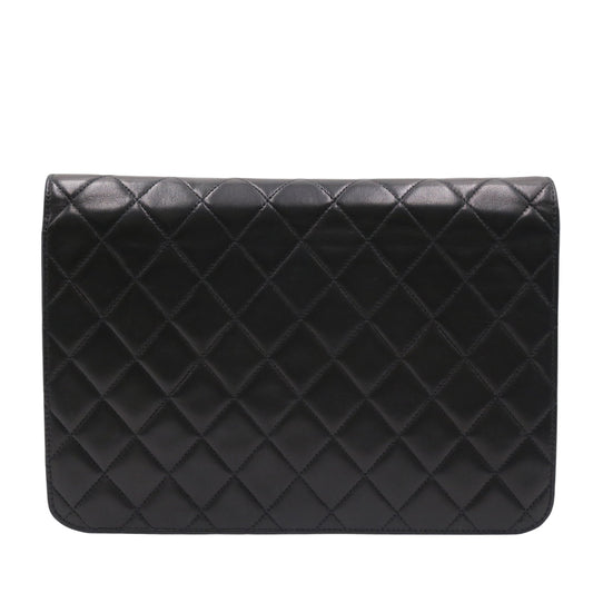 Matelasse Chain Shoulder Sing Shoulder Bag Black
