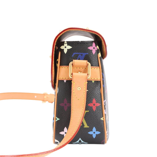 Monogram Multicolore Sologne M92639 Crossbody Black