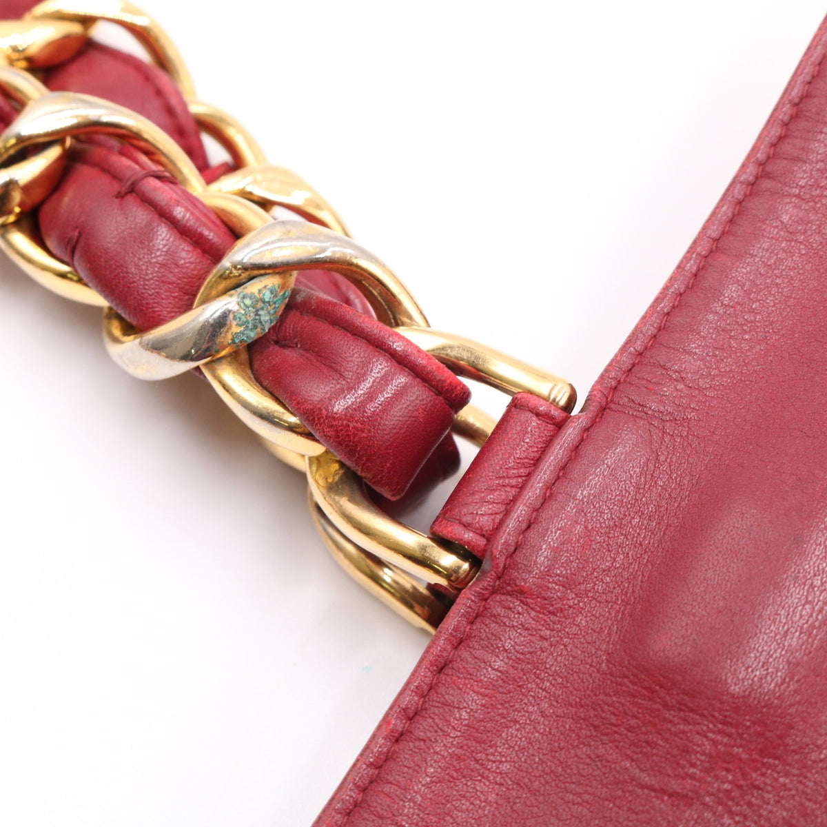 Chain Tote Bag Red