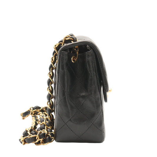 Matelasse Chain Shoulder Bag Black