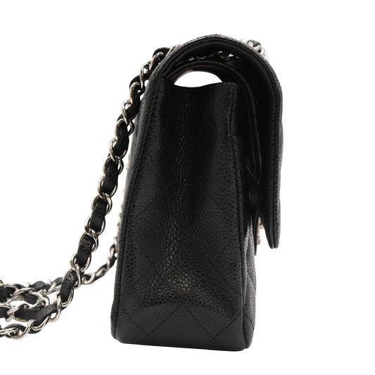 Matelasse Double Flap Chain Shoulder Bag Black