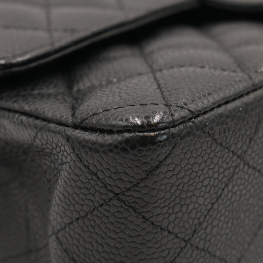 Matelasse Double Flap Chain Shoulder Bag Black
