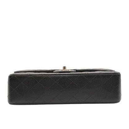 Matelasse Double Flap Chain Shoulder Bag Black
