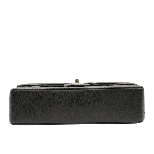 Matelasse Double Flap Chain Shoulder Bag Black