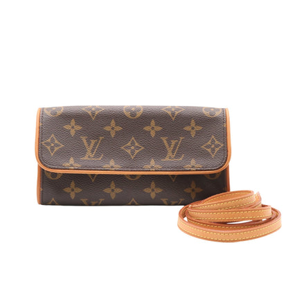 Monogram Pochette Twin PM M51854 Shoulder Bag Brown