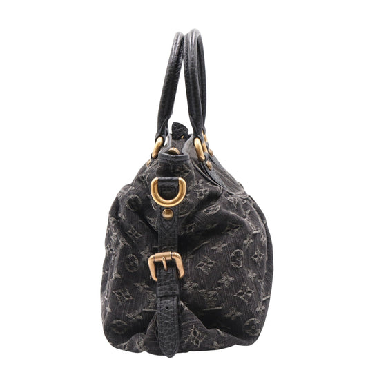 Monogram Denim Neo Cabby M95351 Satchel/Top Handle Bag Black