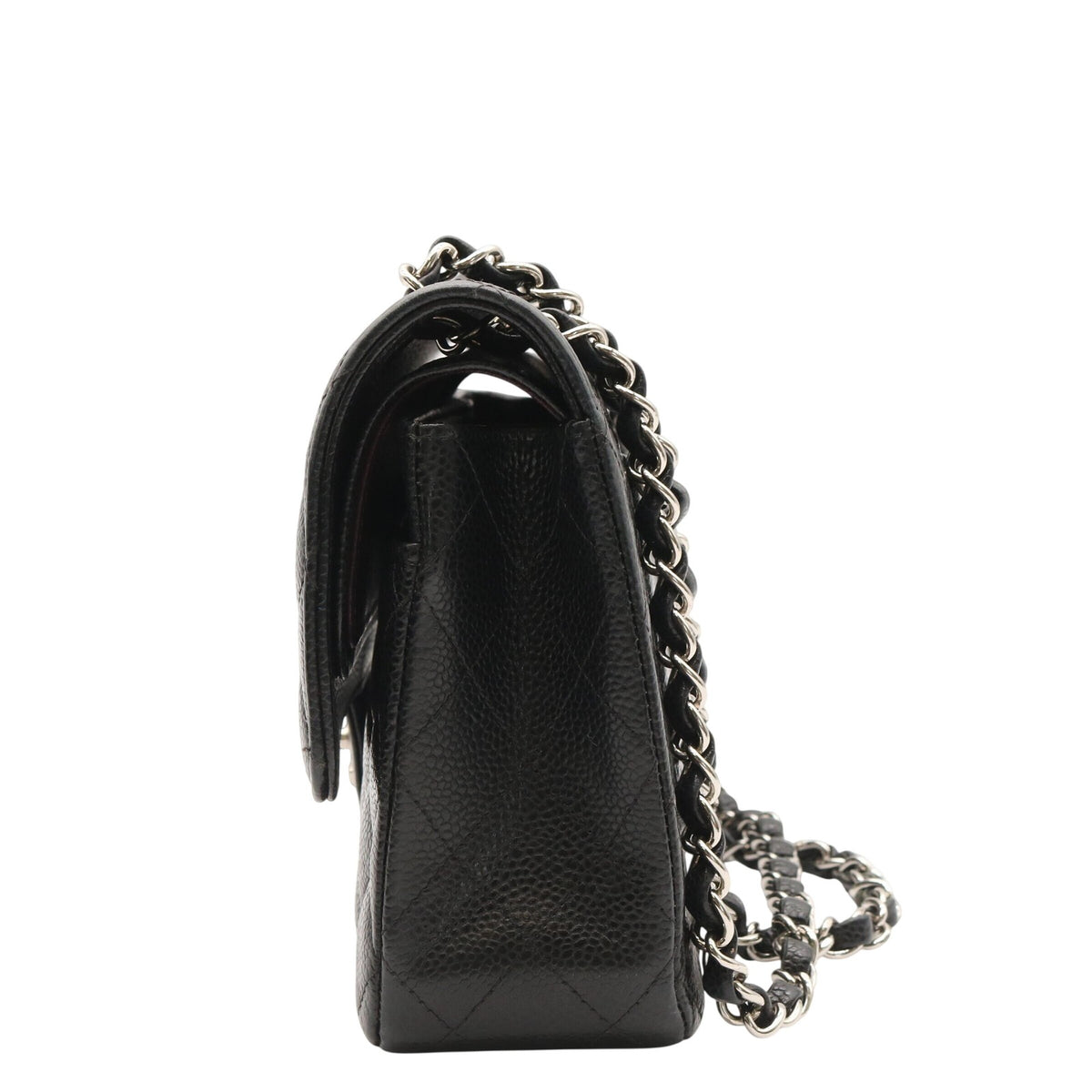 Matelasse Double Flap Chain Shoulder Bag Black