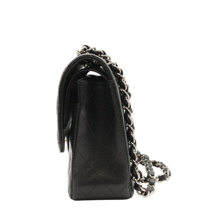 Matelasse Double Flap Chain Shoulder Bag Black