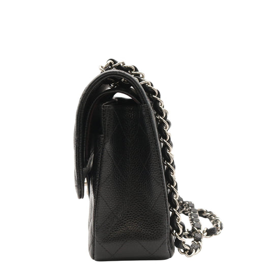 Matelasse Double Flap Chain Shoulder Bag Black