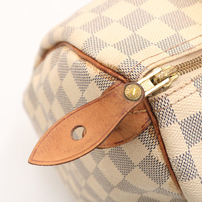 Damier Azur Speedy 30 N41370 Satchel/Top Handle Bag White