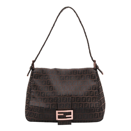 Zucchino Semi Shoulder Mamma Gold-tone hardware Shoulder Bag Brown