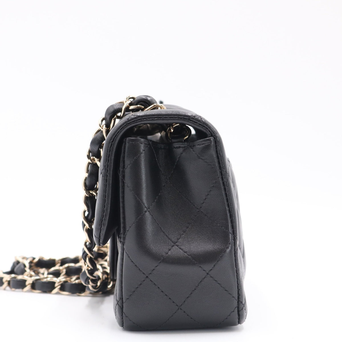 Mini Matelasse Chain Shoulder Bag Black