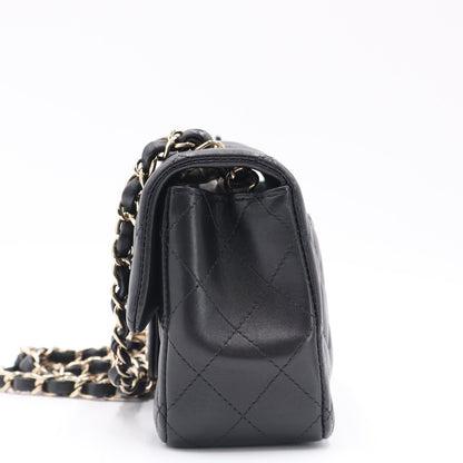 Mini Matelasse Chain Shoulder Bag Black