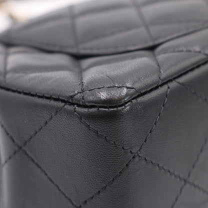 Mini Matelasse Chain Shoulder Bag Black