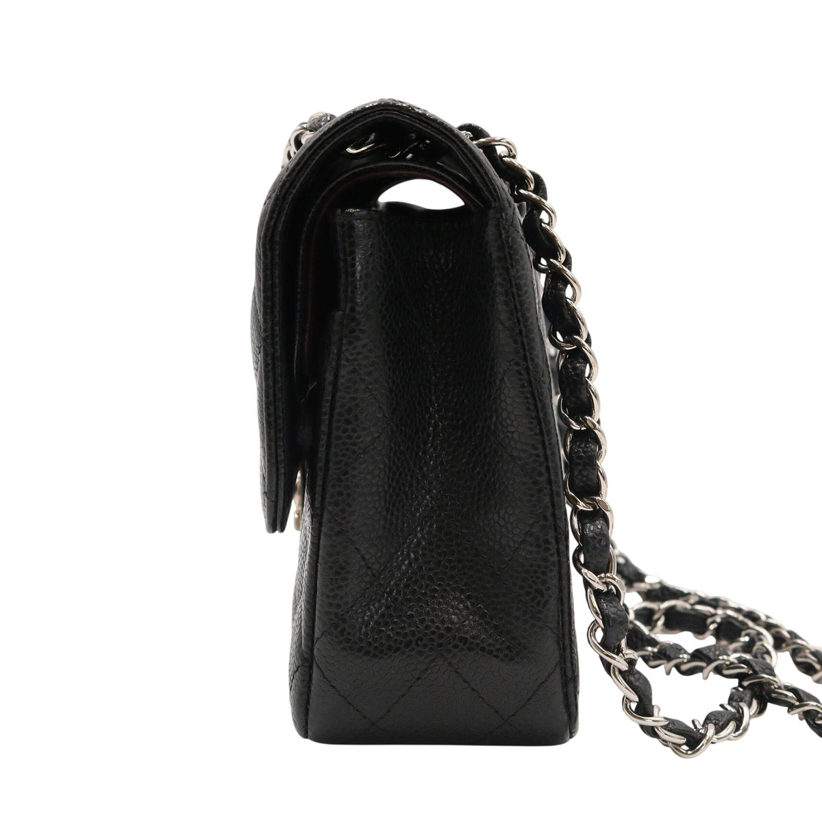 マトラッセ Wフラップチェーンショルダーバッグ ブラック