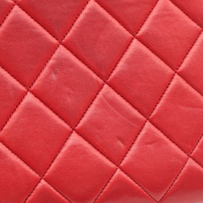 Matelasse Deka Chain Shoulder Shoulder Bag Red