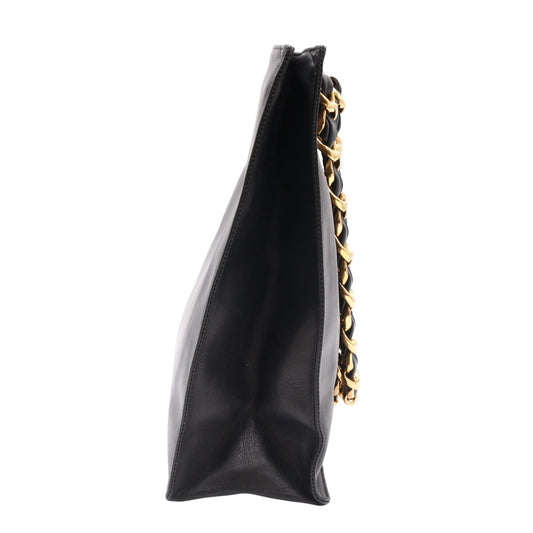 Coco Mark Chain Tote Bag Black