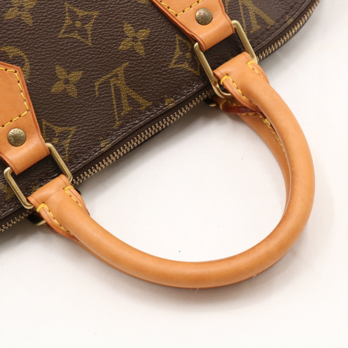 Monogram Alma PM M51130 Satchel/Top Handle Bag Brown