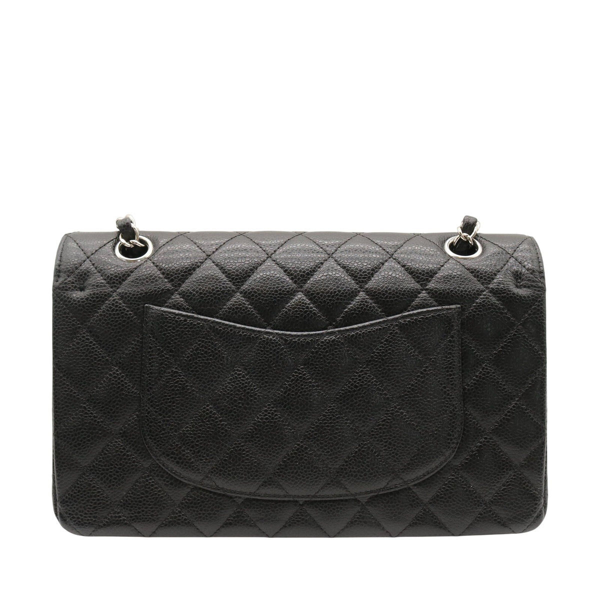 Matelasse Double Flap Chain Shoulder Bag Black