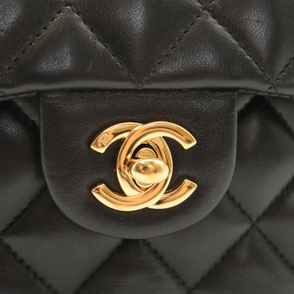 Matelasse Chain Shoulder Bag Black