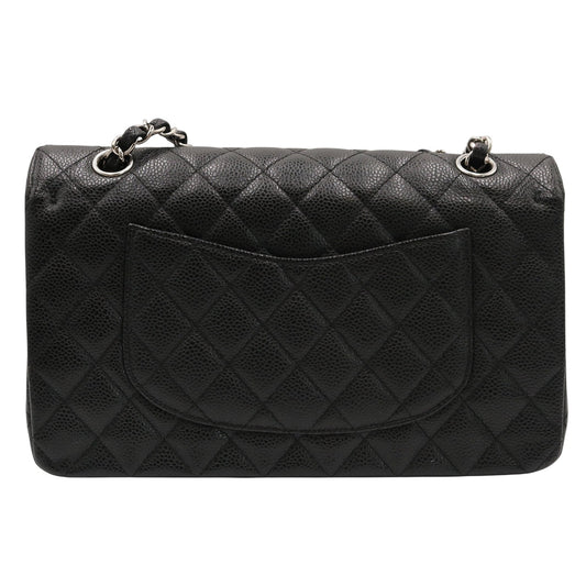 Matelasse Double Flap Chain Shoulder Bag Black