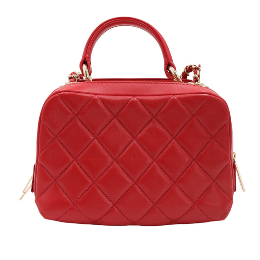 Trendy CC Chain Shoulder Shoulder Bag Red