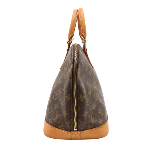 Monogram Alma PM M51130 Satchel/Top Handle Bag Brown
