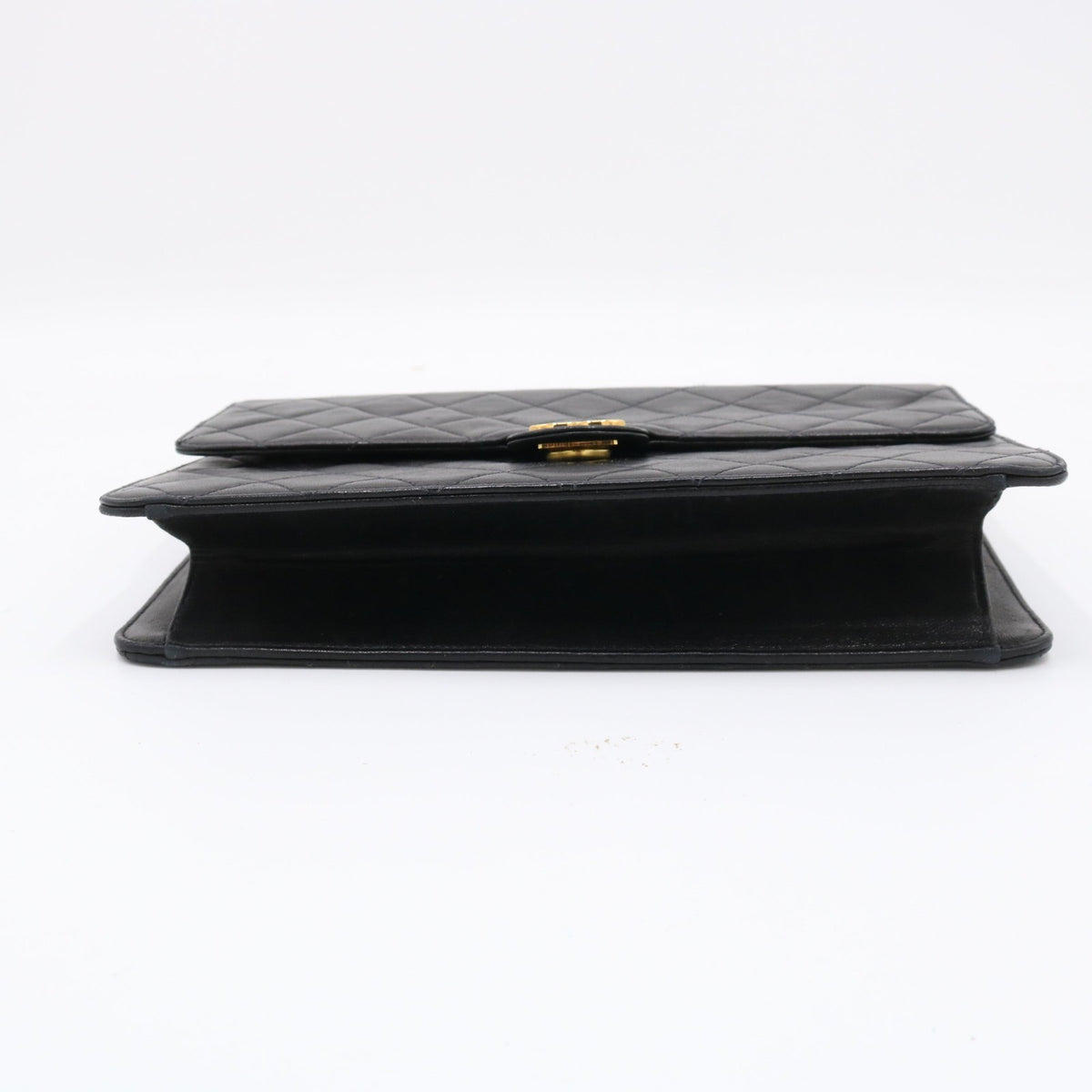 Matelasse Push Lock Chain Shoulder Bag Black