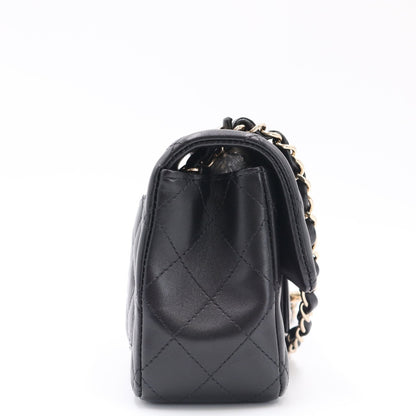 Mini Matelasse Chain Shoulder Bag Black