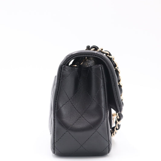 Mini Matelasse Chain Shoulder Bag Black