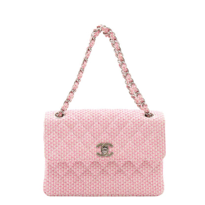 Matelasse Single Flap Double Chain Bag Shoulder Bag Pink