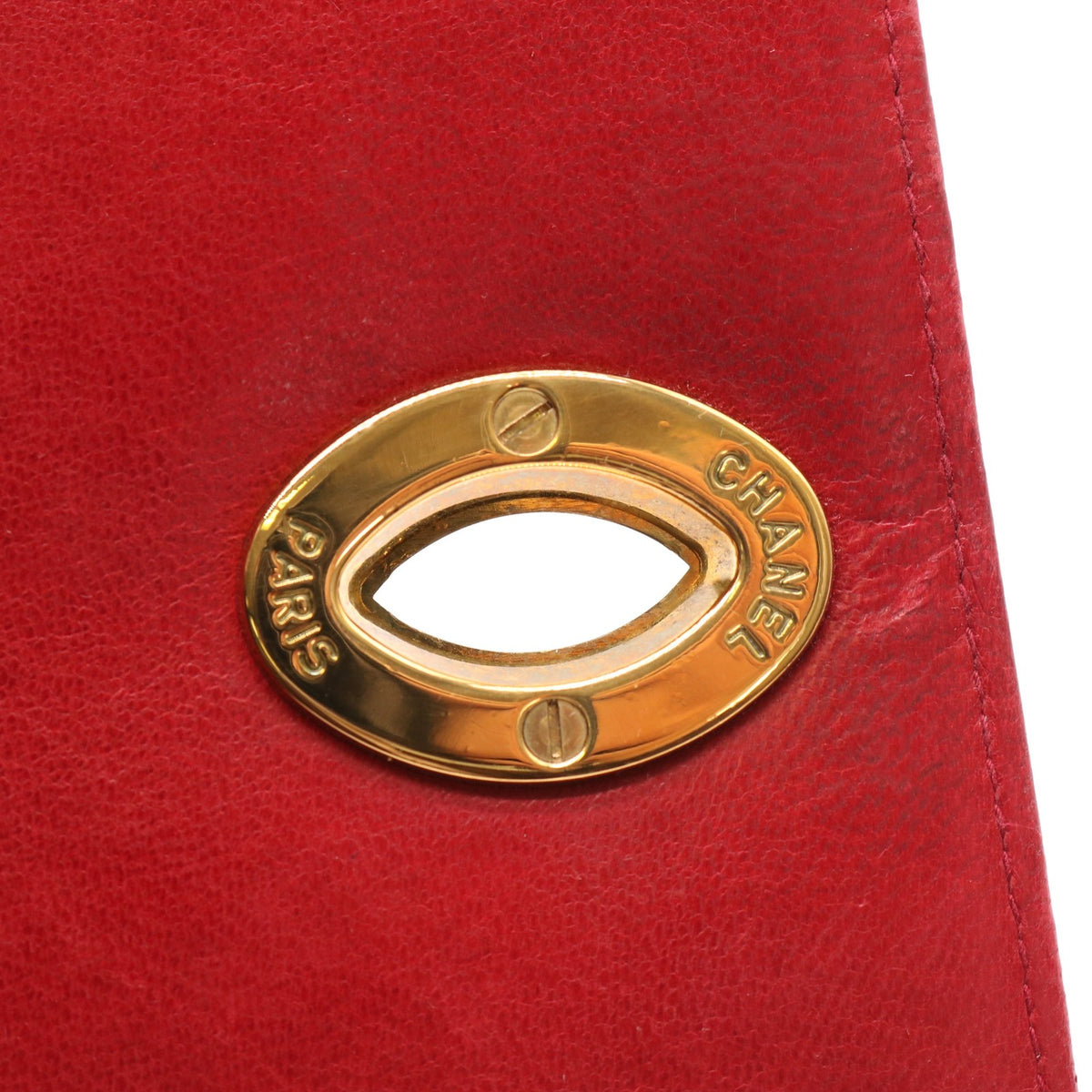 Matelasse Deka Chain Shoulder Shoulder Bag Red