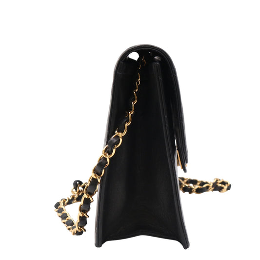 Matelasse Chain Shoulder Sing Shoulder Bag Black
