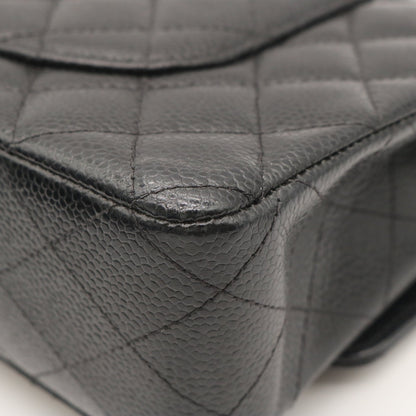 Matelasse Double Flap Chain Shoulder Bag Black