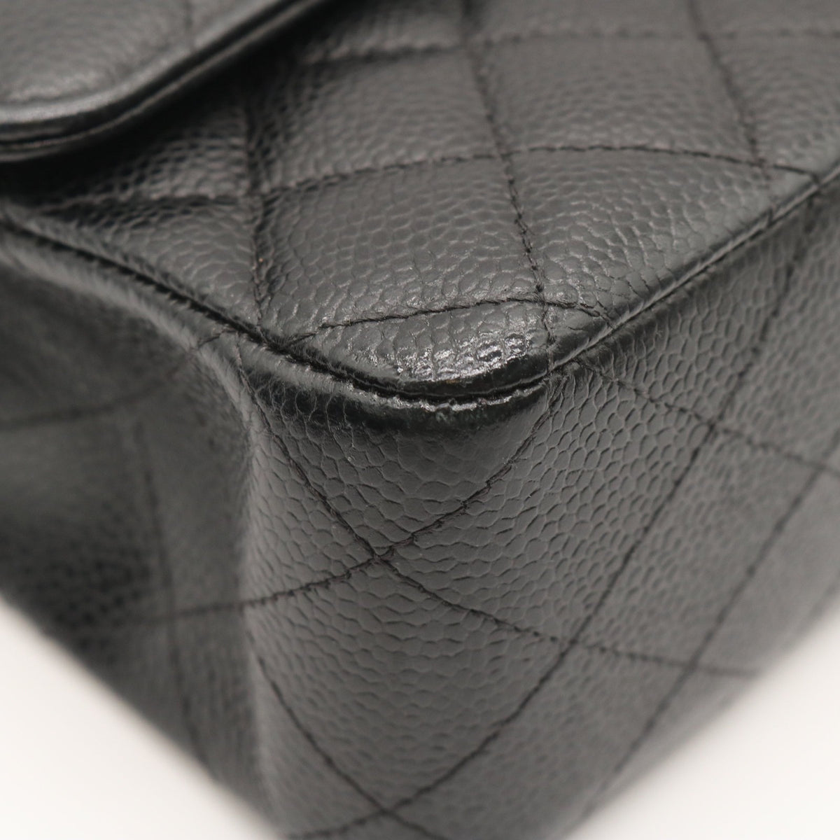 Matelasse Double Flap Chain Shoulder Bag Black