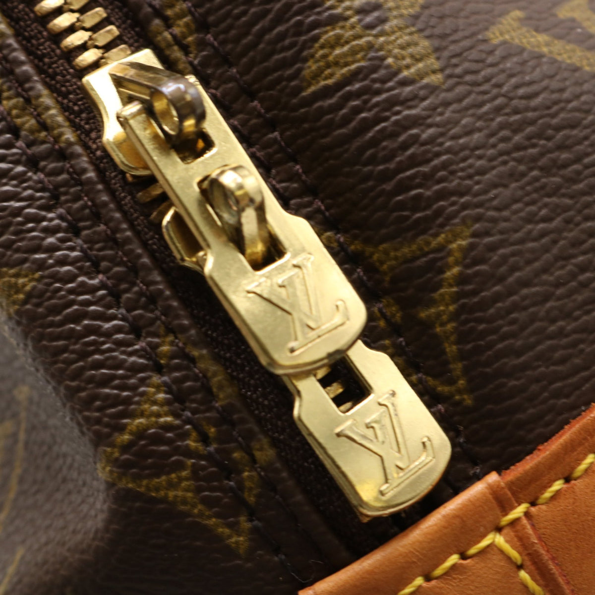 Monogram Alma PM M51130 Satchel/Top Handle Bag Brown
