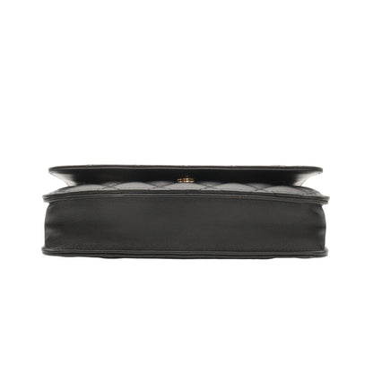 Matelasse Chain Shoulder Bag Black