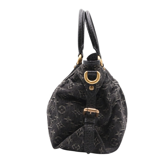 Monogram Denim Neo Cabby M95351 Satchel/Top Handle Bag Black